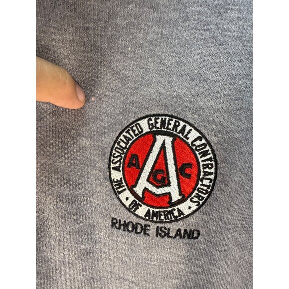 Adidas 2XL Golf Quarter Zip 3 Striped Sweatshirt ISMGA Rhode Island Gray Jacket - Picture 3 of 9